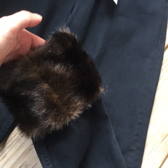 👖Zara Black High Rise w/ Fur Cuff Jeans 👖 - Picture 3 of 9